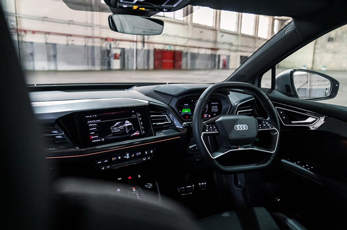 The Audi Q4 Sportback e-tron’s interior is as plush and high-tech as it is practical