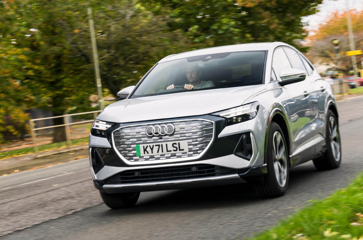 The Audi Q4 Sportback e-tron's advanced driving modes let you pick dynamic or efficient handling