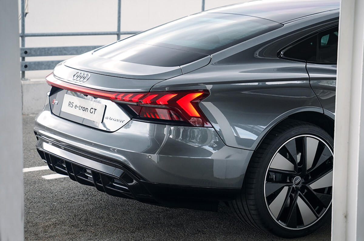 It’s all about aero: a slippery drag coefficient of 0.24 and a limited top speed of 155mph