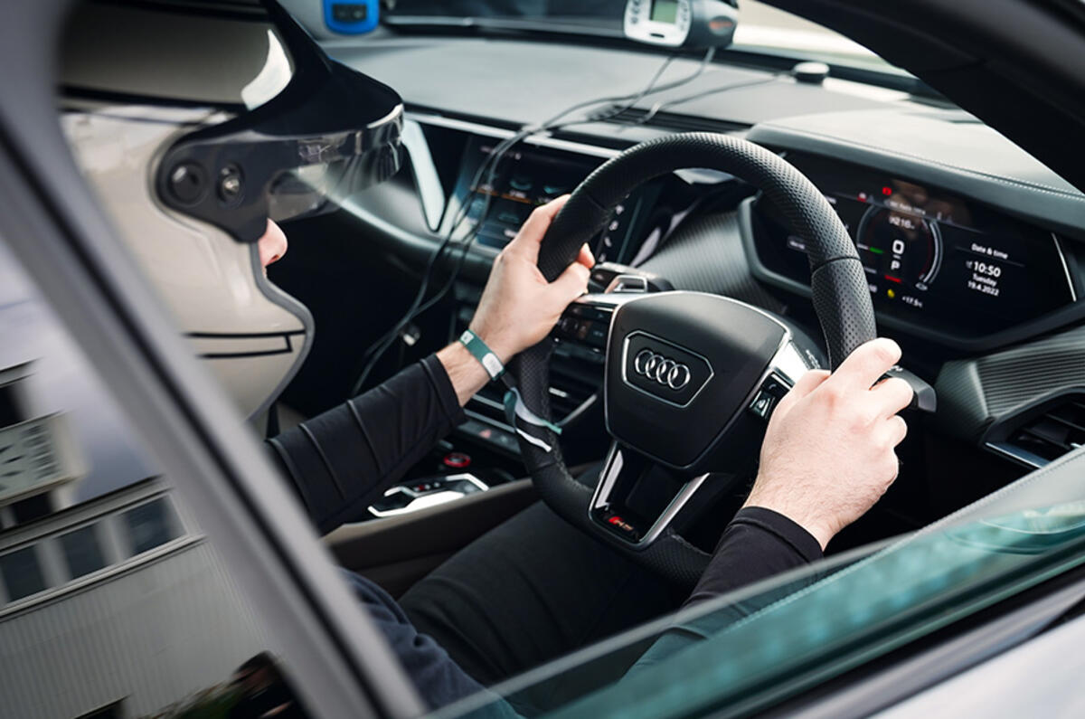 Our precision driver – Barry ‘Baz’ Ward – gets comfortable in the cosseting sports seats