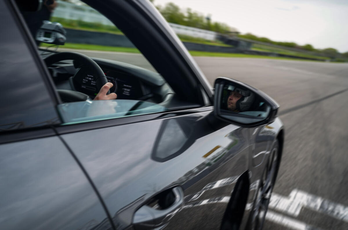 Accelerating hard: the Audi RS e-tron GT’s power is boosted to 646PS with launch control