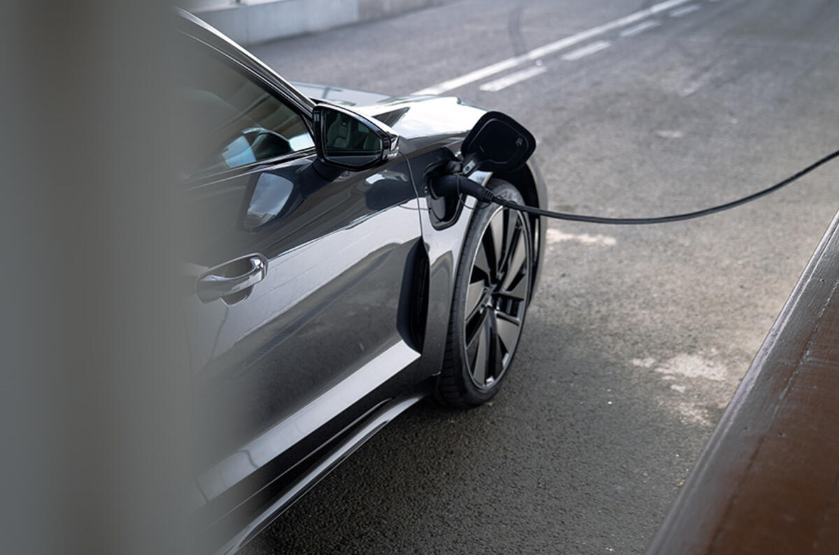 The Audi RS e-tron GT’s 93.4kWh battery delivers up to 283 miles (when not on-track)