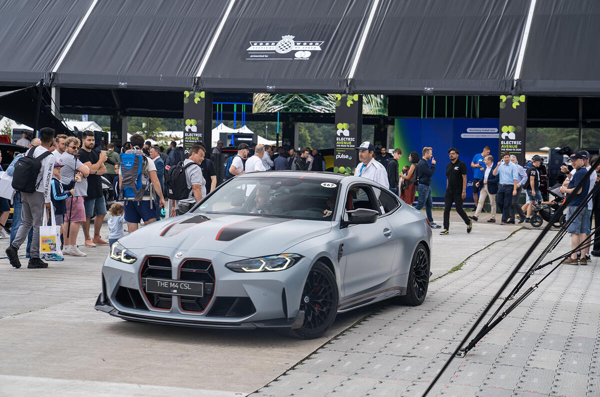 BMW M saloon fan Roland Scull took to the Goodwood hill in the passenger seat of the BMW M4 CSL