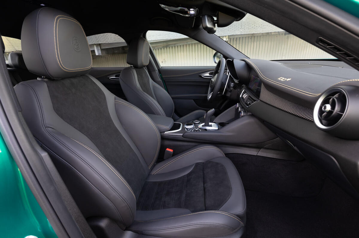 alfa romeo giulia quadrifoglio 100years review 10 seats front