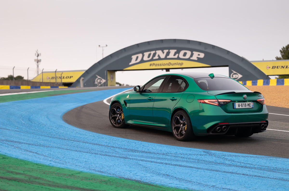 alfa romeo giulia quadrifoglio 100years review 19 static rear