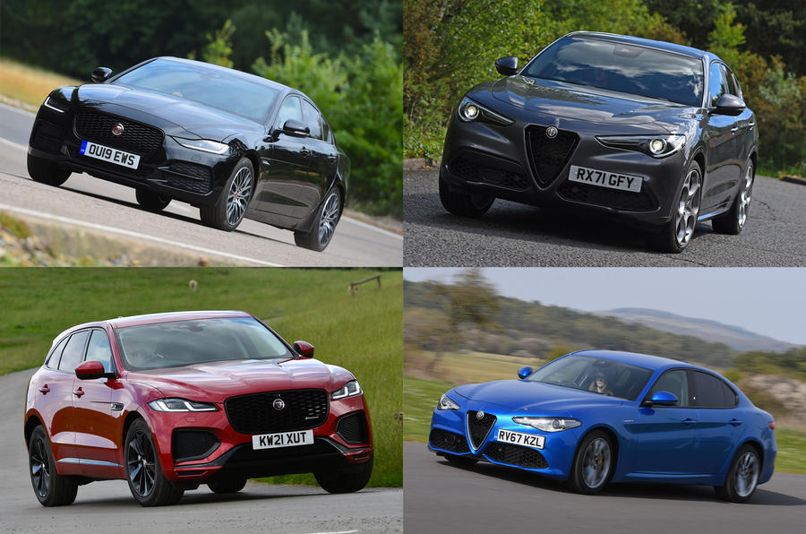 Alfa Romeo vs Jaguar saloons and SUVs 2022