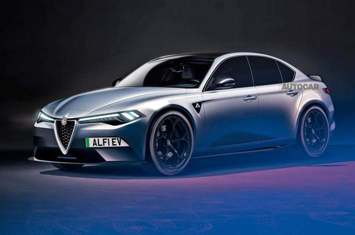 alfa romeo giulia ev render