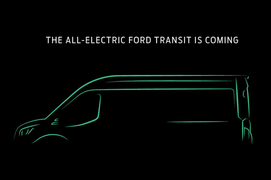 2022 electric Ford Transit preview sketch