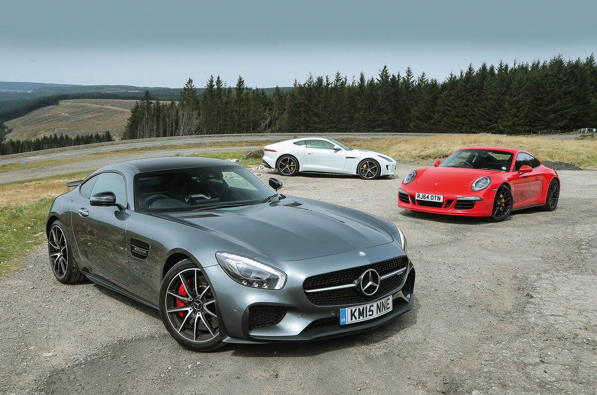 Mercedes Amg Gt S Vs Porsche 911 Gts And Jaguar F Type R Autocar