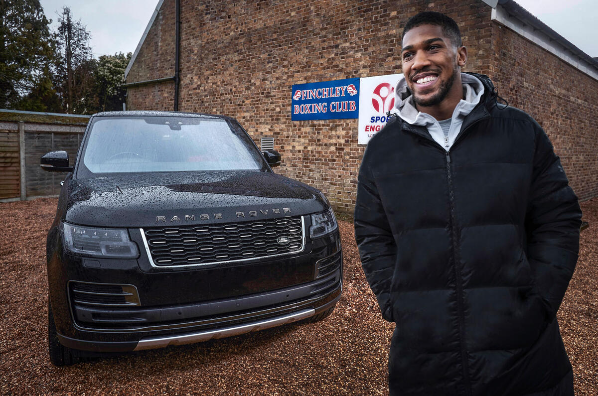 Anthony Joshua with Range Rover