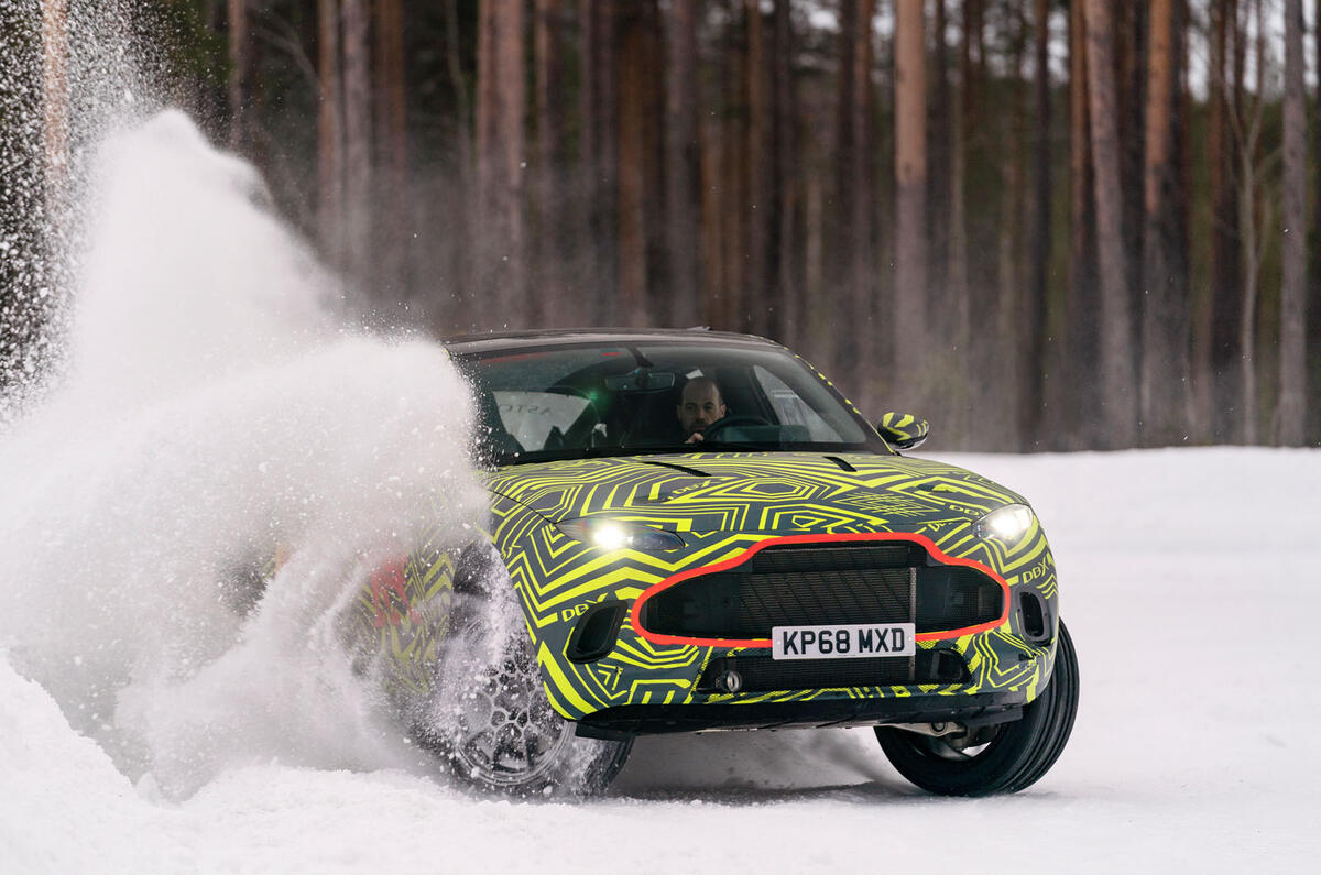 Aston Martin DBX winter testing