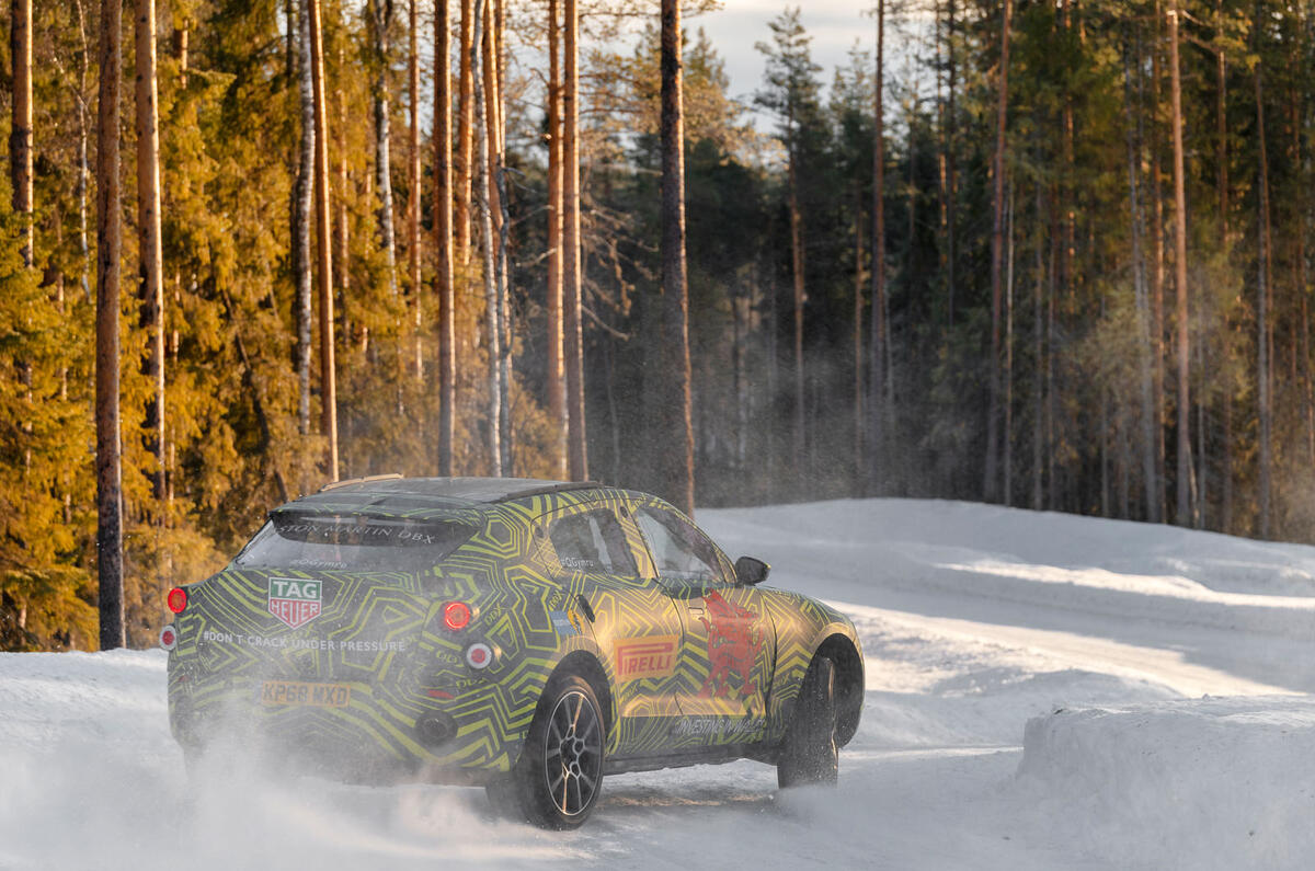 Aston Martin DBX winter testing