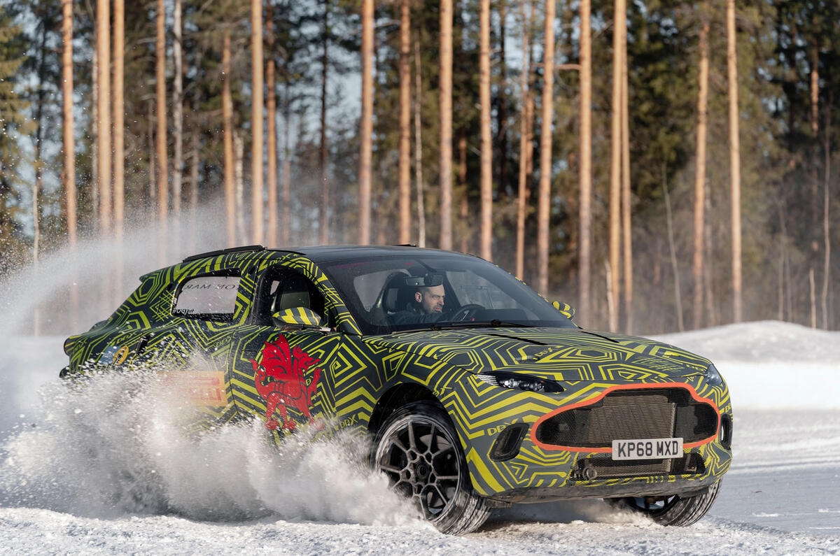 Aston Martin DBX winter testing