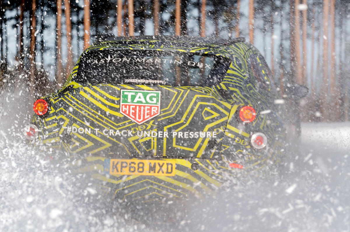 Aston Martin DBX winter testing