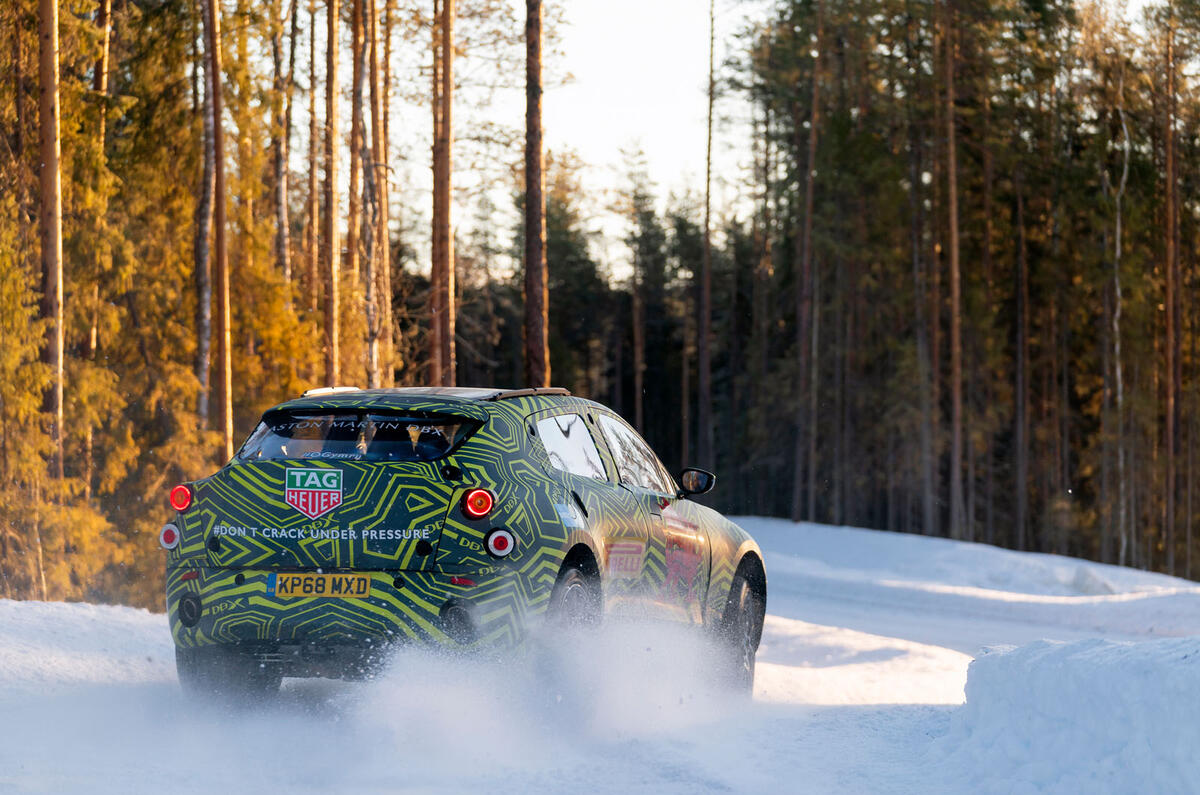 Aston Martin DBX winter testing