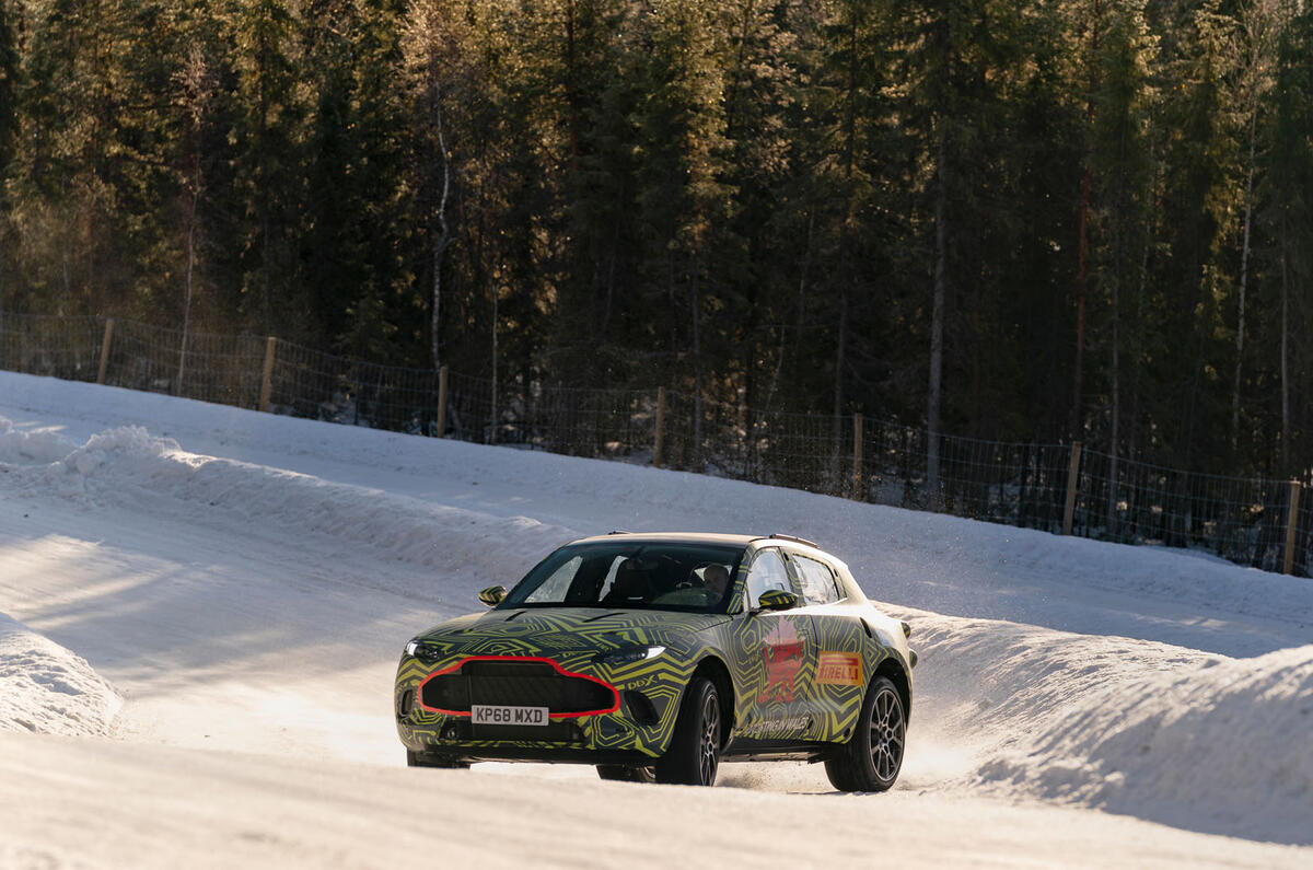 Aston Martin DBX winter testing