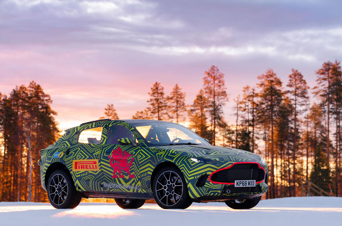 Aston Martin DBX winter testing