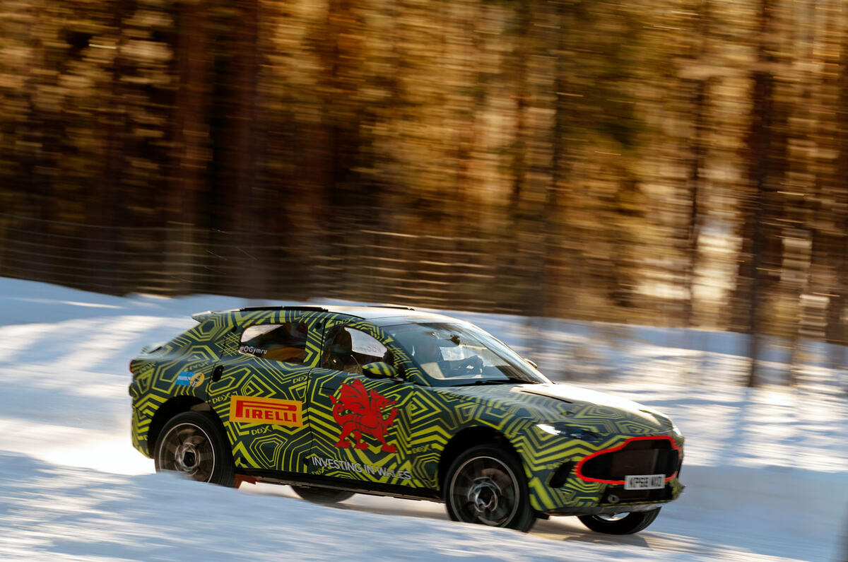 Aston Martin DBX winter testing