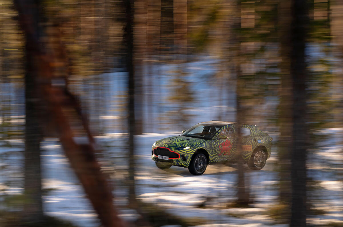 Aston Martin DBX winter testing