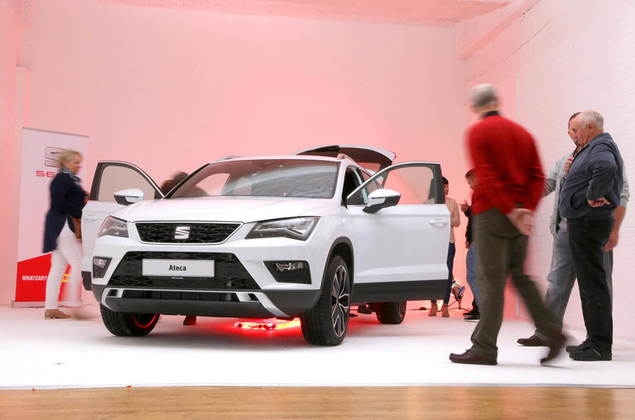 The new SEAT Ateca was shown to a group of Autocar readers