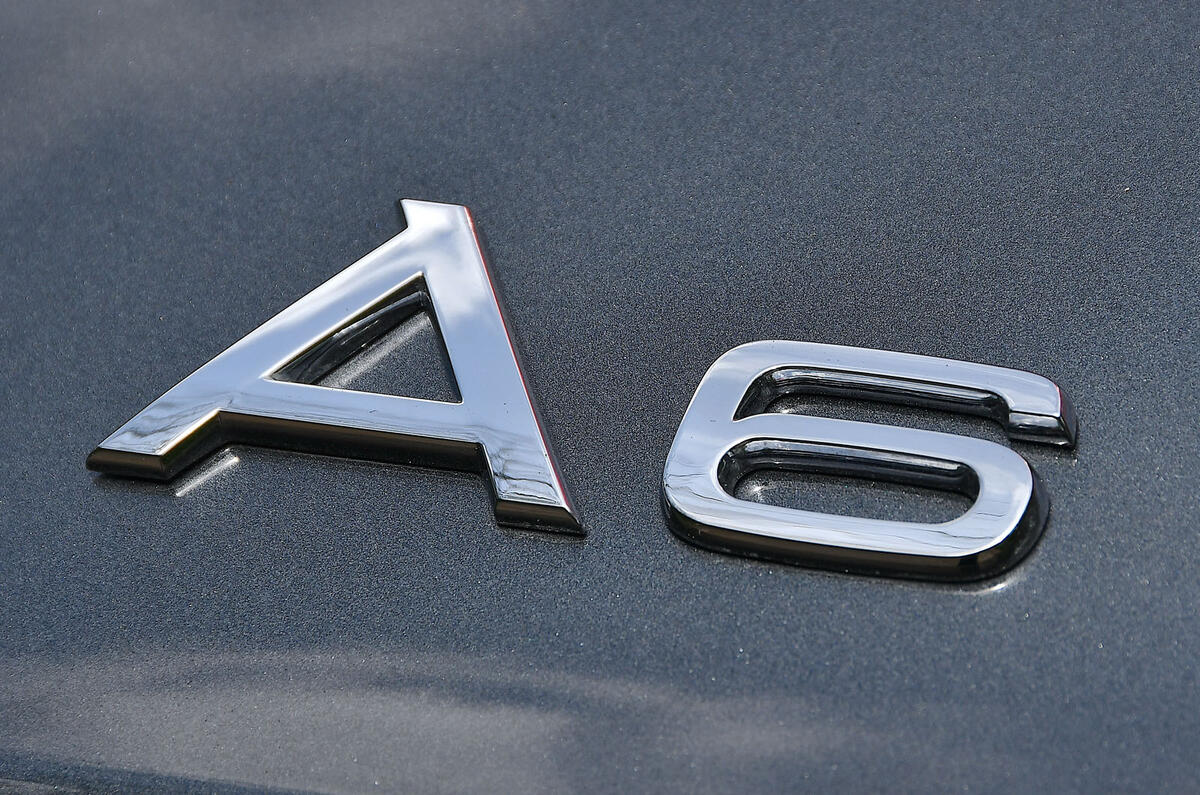 Audi A6 badge detail