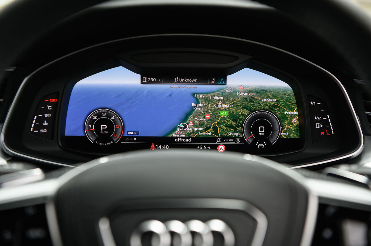 Audi A7 virtual cockpit