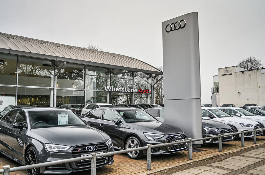 Audi dealer forecourt 2021