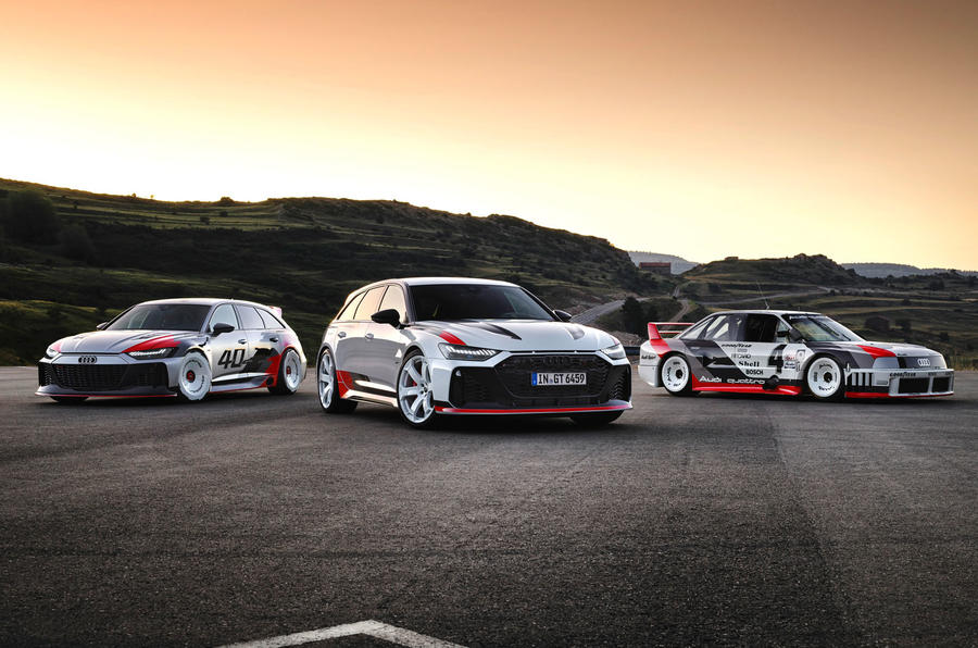 Audi RS6 GT с концепцией GTO и гоночным автомобилем IMSA GTO