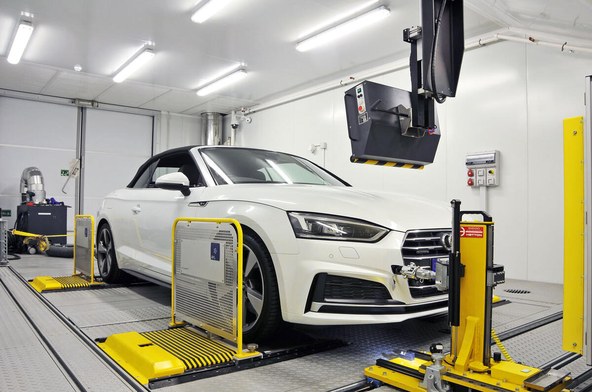 Audi A5 emissions testing