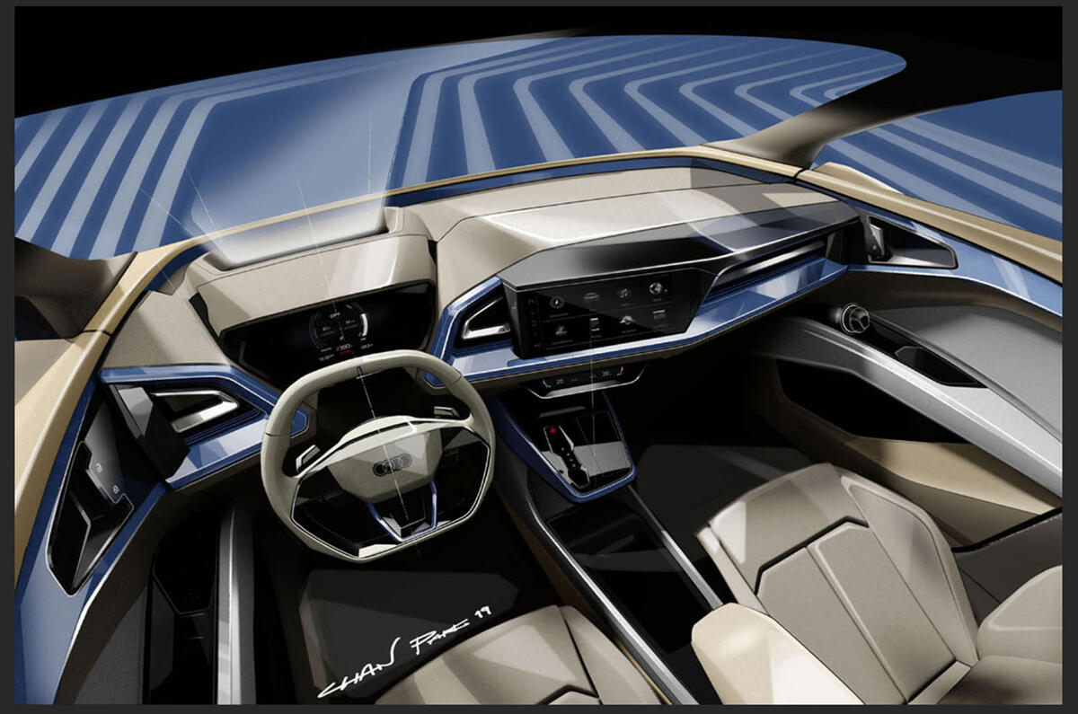 Audi Q4 e-tron sketches official - interior