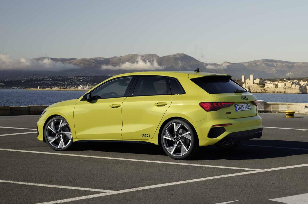 2020 Audi S3 hatchback rear