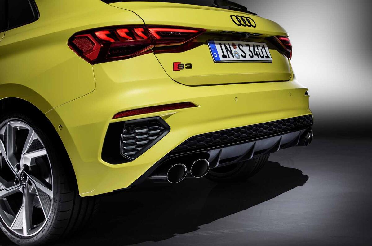 2020 Audi S3 hatchback rear
