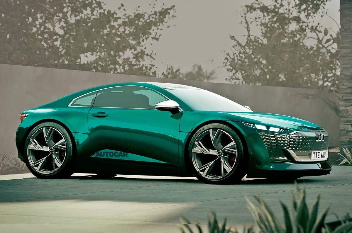 Audi TT EV render front three quarter