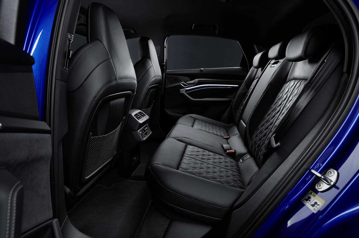 The Audi SQ8 e-tron's spacious rear seats mean you can bring more people along for the ride