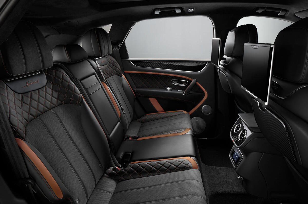 Bentley Bentayga Speed rear seats