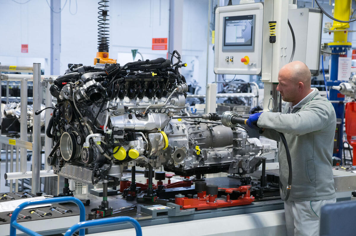 Bentley Crewe Factory engine bench