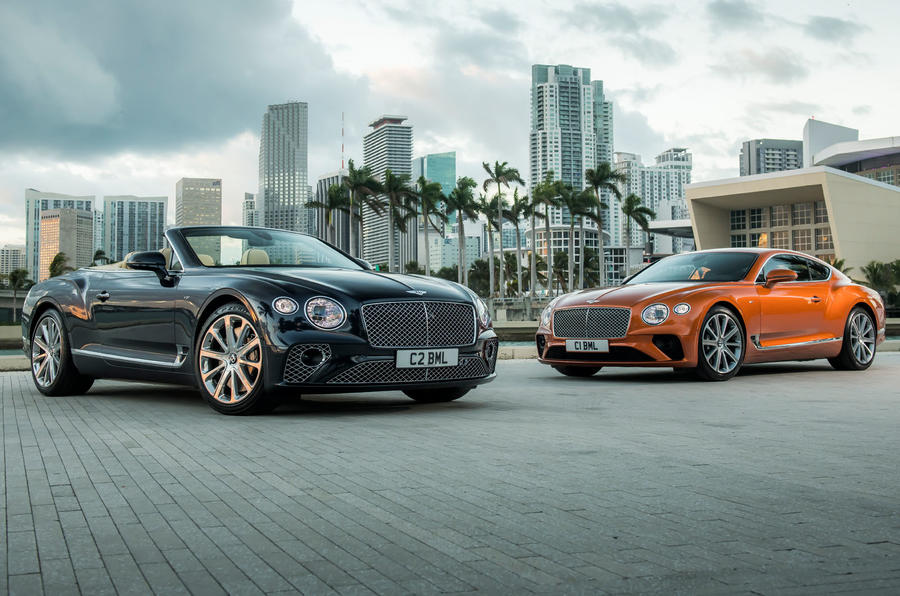 Bentley Continental GT and GTC press hero front