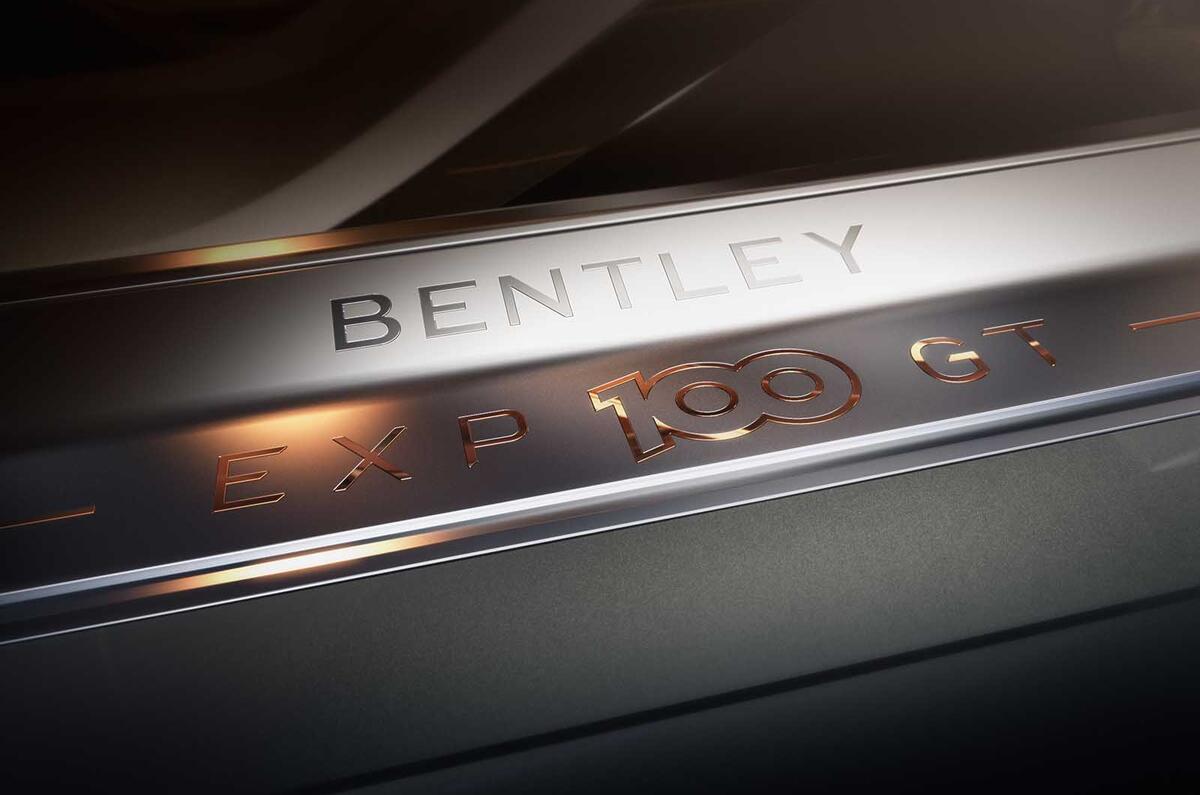 Bentley EXP 100 GT name plate
