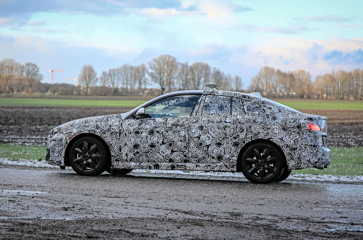 BMW 2 Series Gran Coupe spy shot side