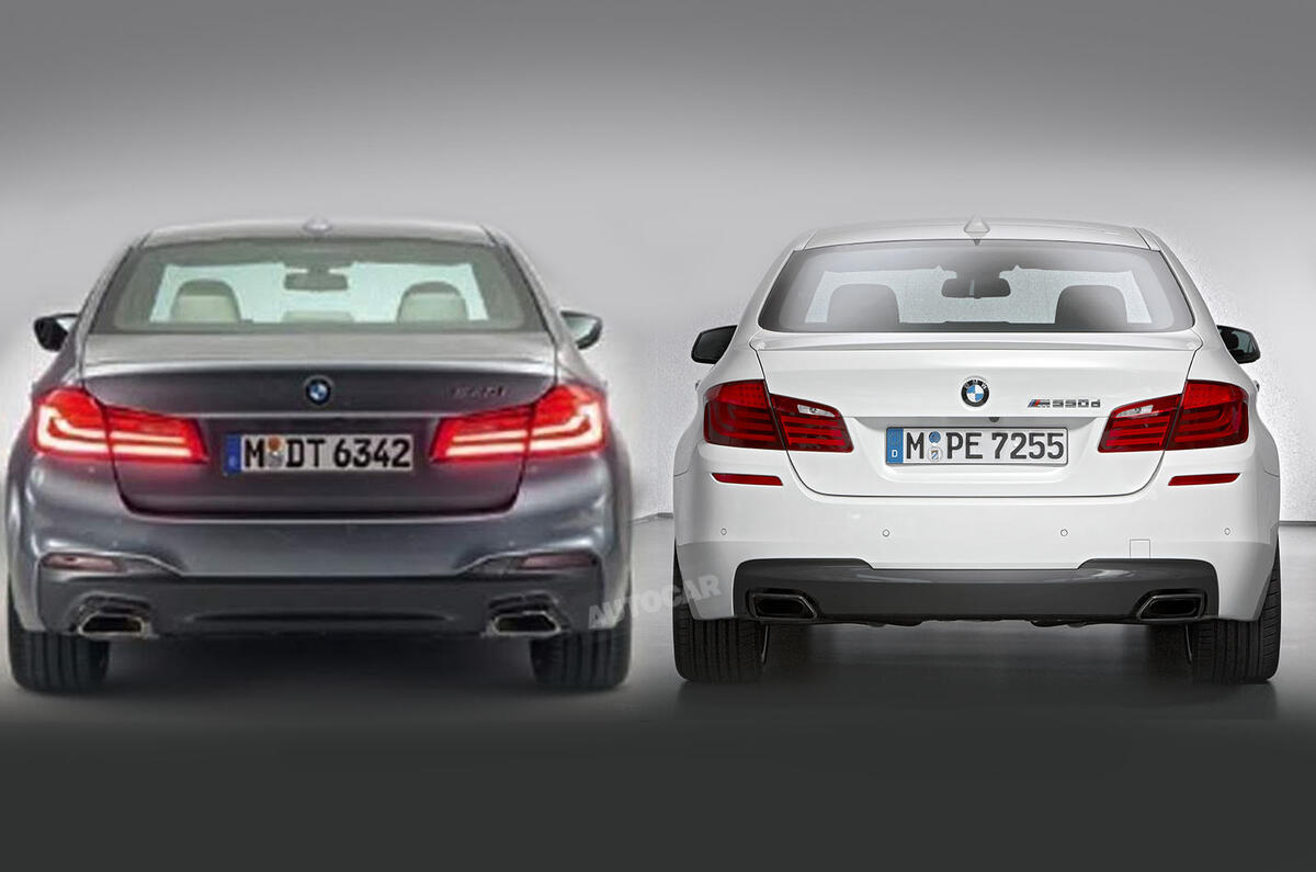 2017 BMW 5 Series compared to outgoing BMW 5 Series