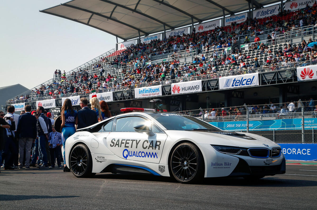 Formula E's BMW i8 safety car driven on track Autocar
