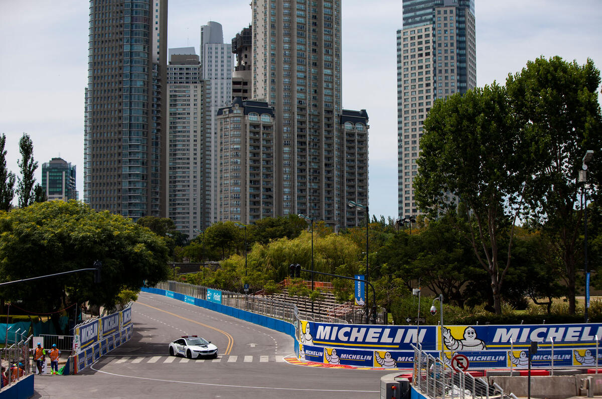 Upgraded BMW i8 acts as Formula ePrix safety car 