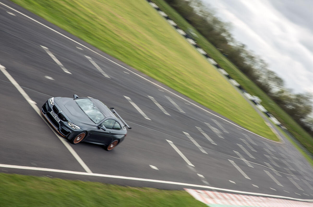 BMW M4 GTS crossing the line