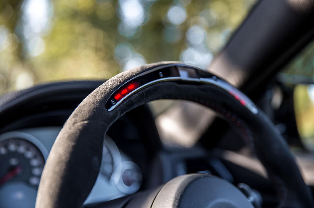 BMW M4 GTS steering wheel rev counter