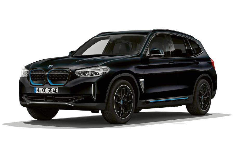 BMW iX3 black front side