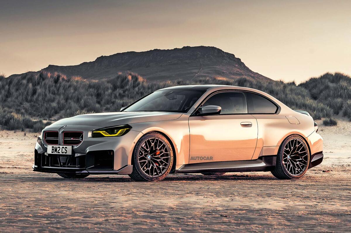 BMW M2 CS render front three quarter