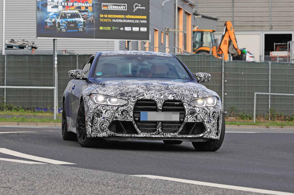 BMW M4 2020 spyshots front road