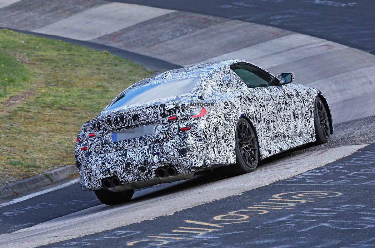 BMW M4 spyshots Nurburgring side rear