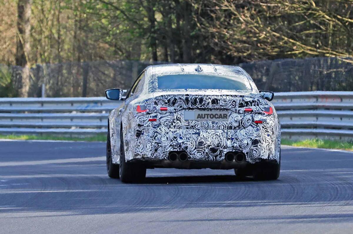 BMW M4 spyshots Nurburgring rear