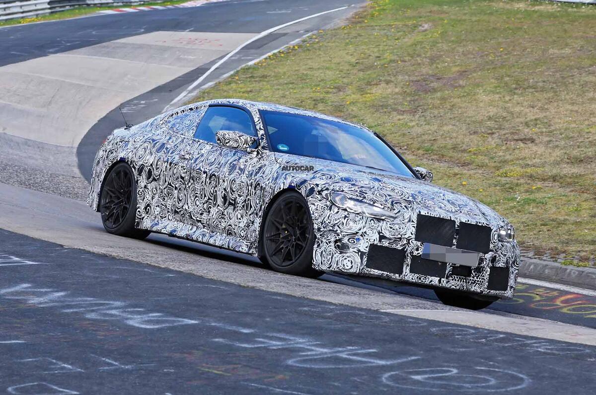 BMW M4 spyshots Nurburgring front side carousel